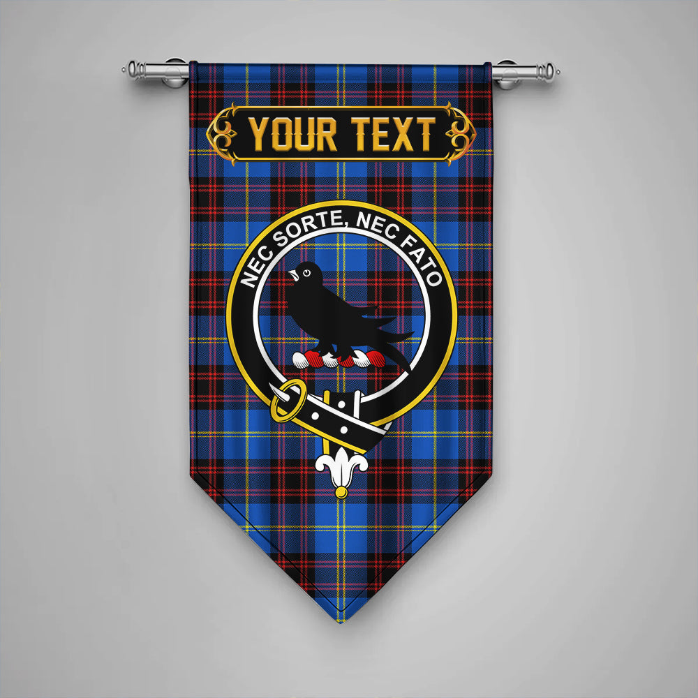 Rutherford Modern Clan Badge Tartan Gonfalon Personalize