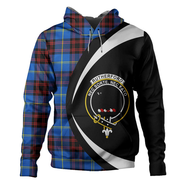 Rutherford Modern Clan Badge Tartan Hoodie Circle Style