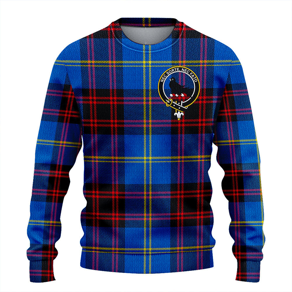 Rutherford Modern Clan Badge Tartan Knitted Sweater