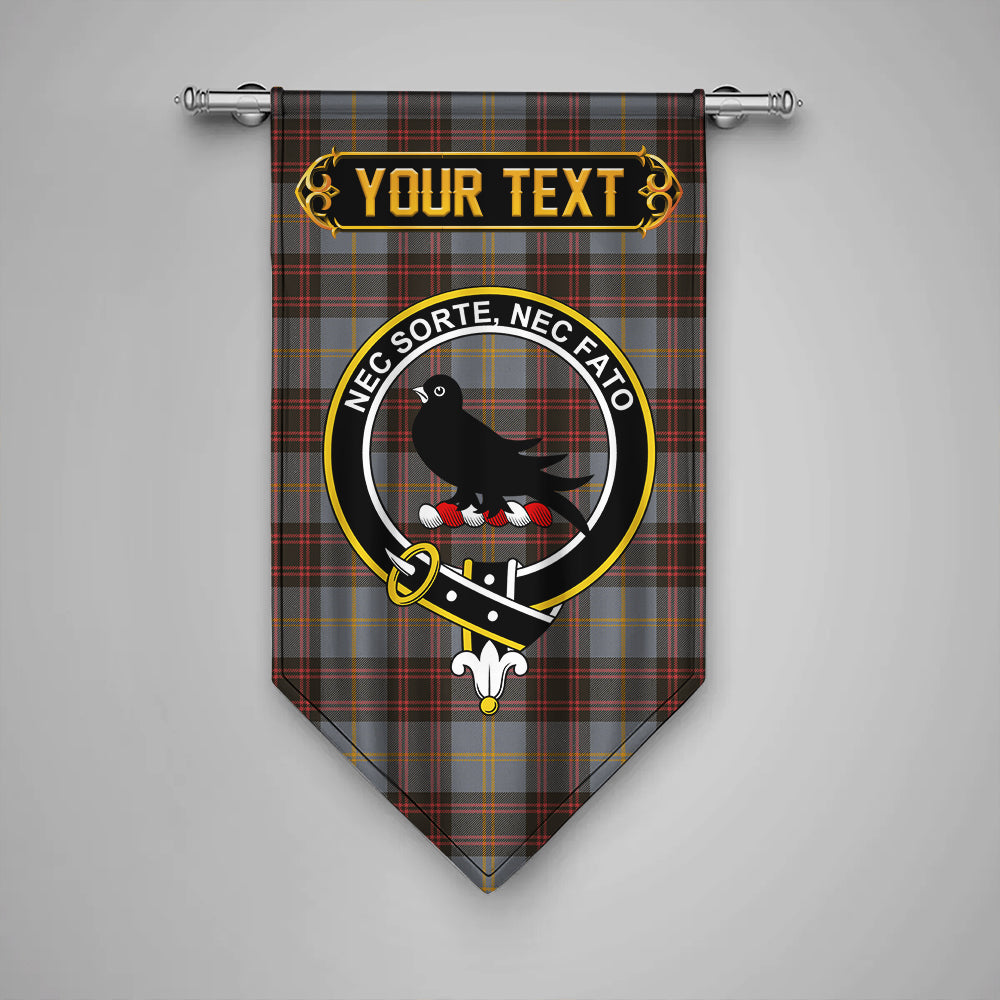 Rutherford Weathered Clan Badge Tartan Gonfalon Personalize