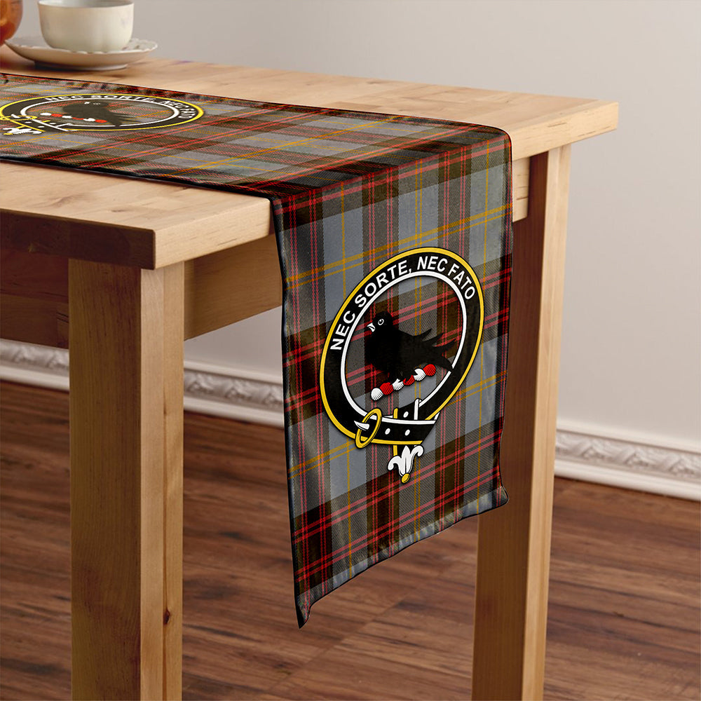 Rutherford Weathered Clan Badge Tartan Table Runner