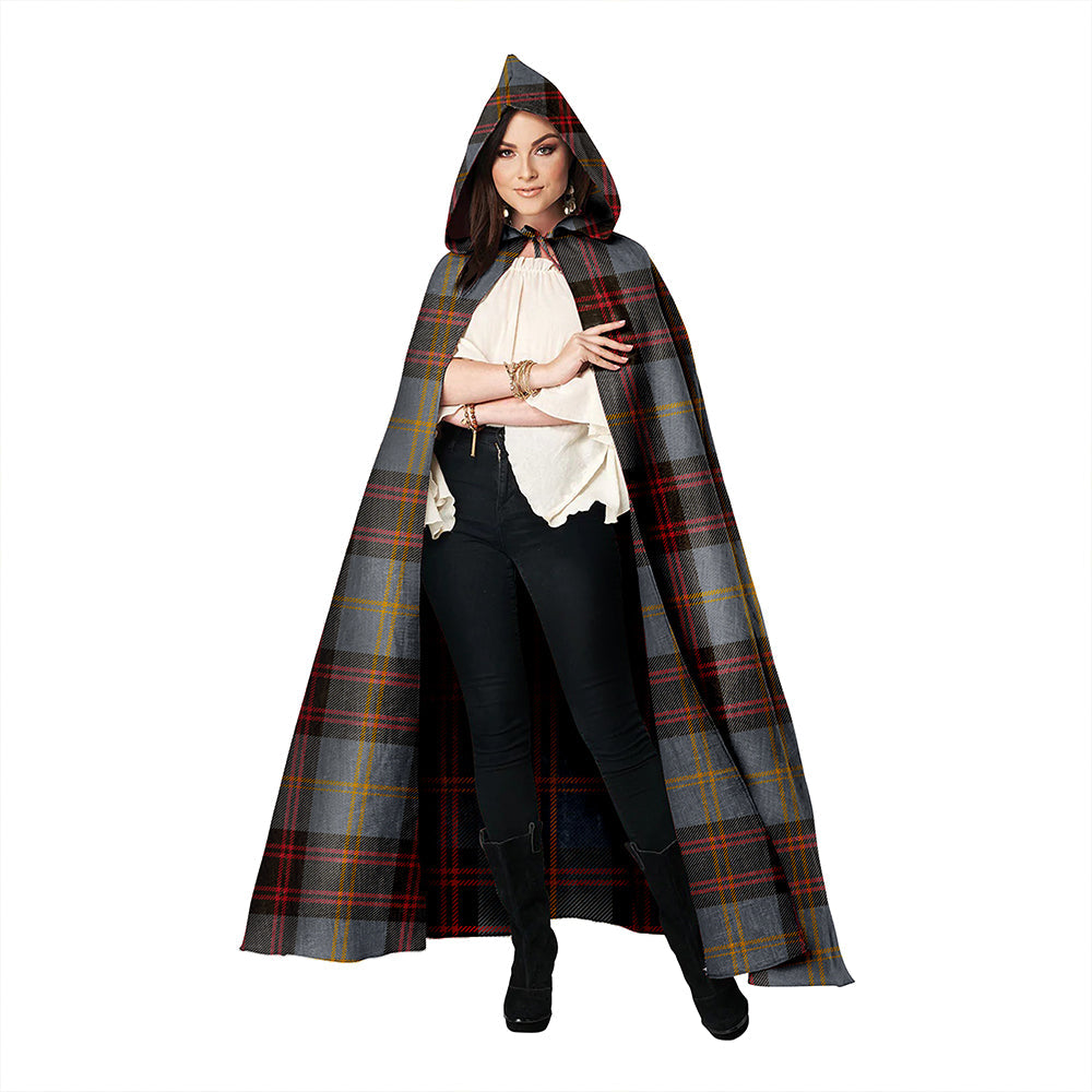 Rutherford Weathered Clan Badge Tartan Hooded Cloak