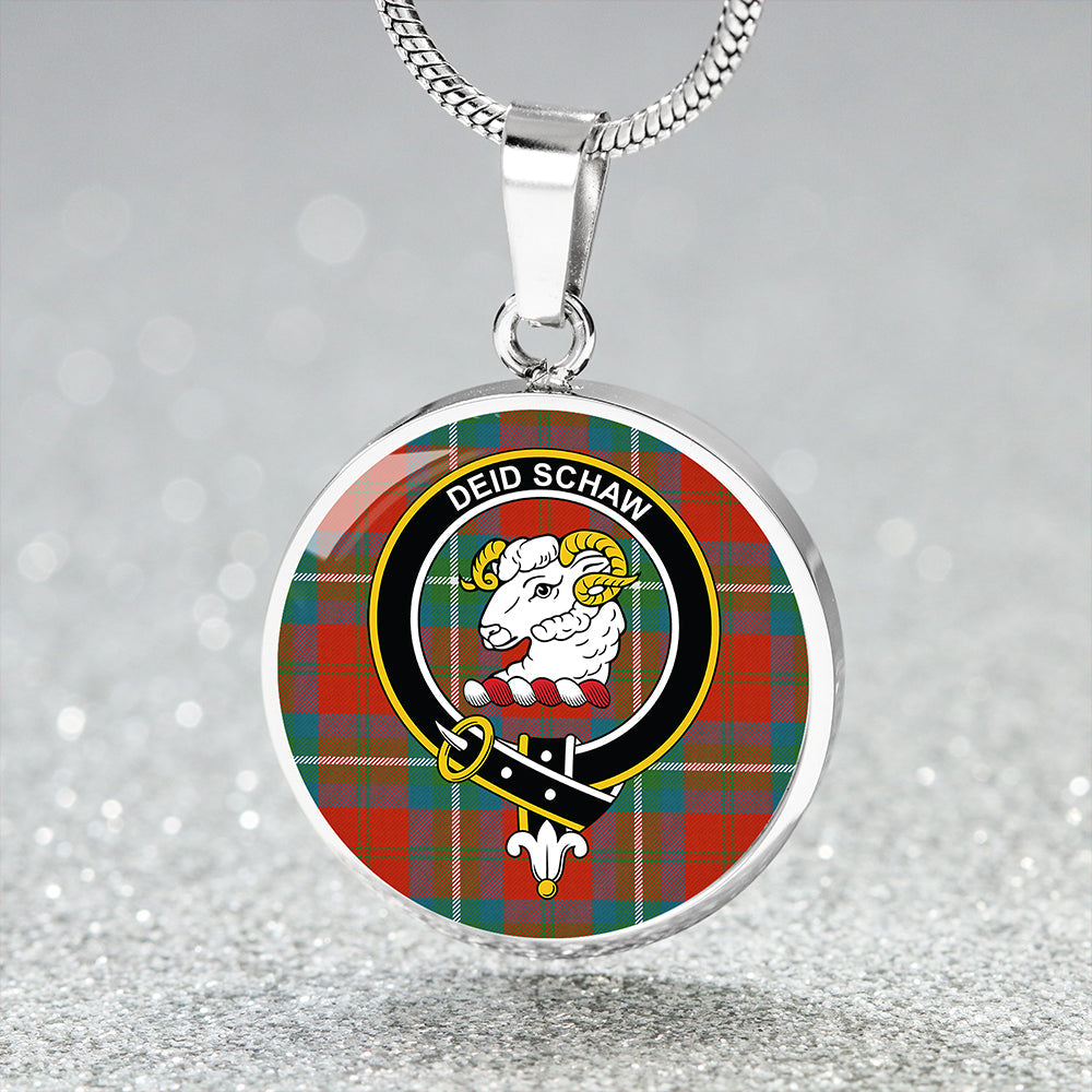 Ruthven Ancient Clan Badge Tartan Classic Circle Necklace