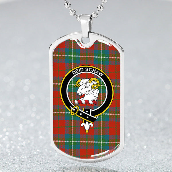 Ruthven Ancient Clan Badge Classic Tartan Dog Tag Necklace