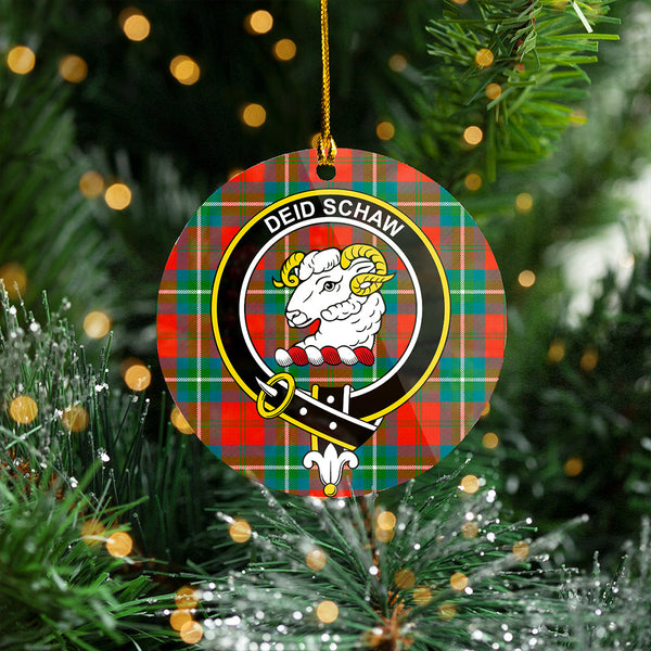 Ruthven Ancient Clan Badge Tartan Plastic Christmas Ornaments