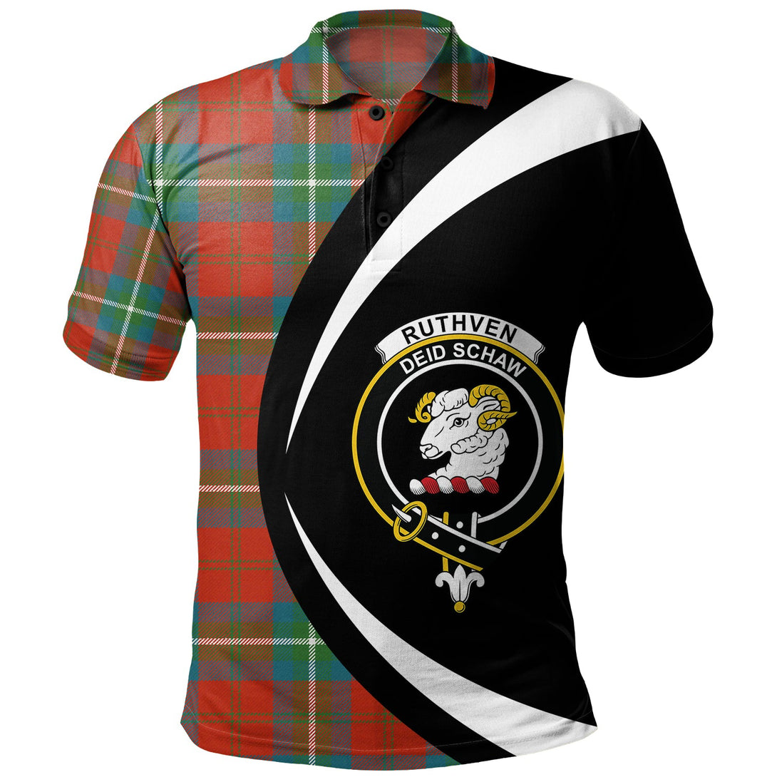 Ruthven Ancient Clan Badge Tartan Polo Shirt Circle Style Personalized