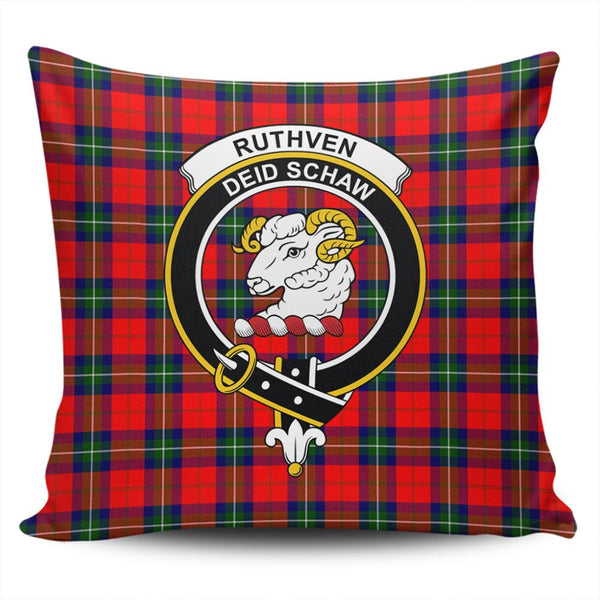 Ruthven Modern Tartan Classic Crest Pillow Cover