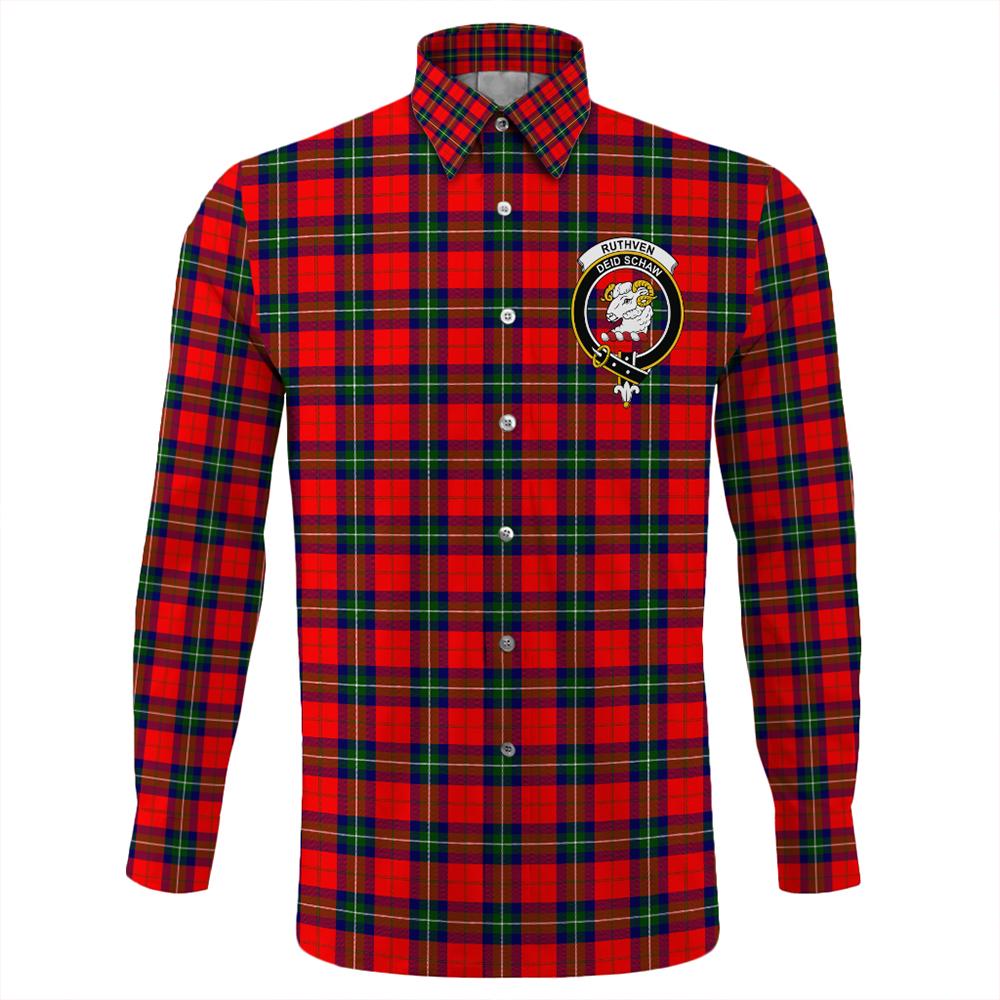 Ruthven Modern Tartan Classic Crest Long Sleeve Button Shirt