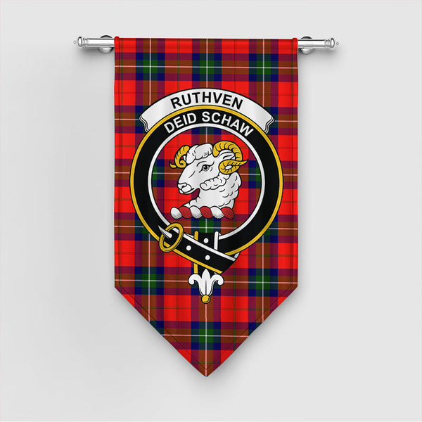 Ruthven Modern Tartan Classic Crest Gonfalon