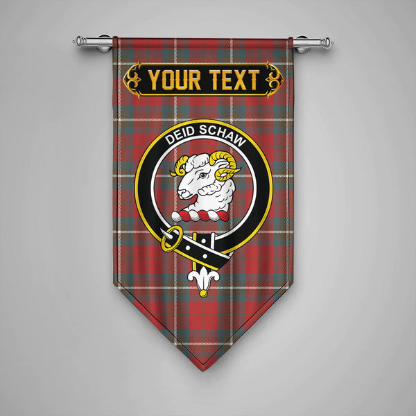 Ruthven Weathered Clan Badge Tartan Gonfalon Personalize