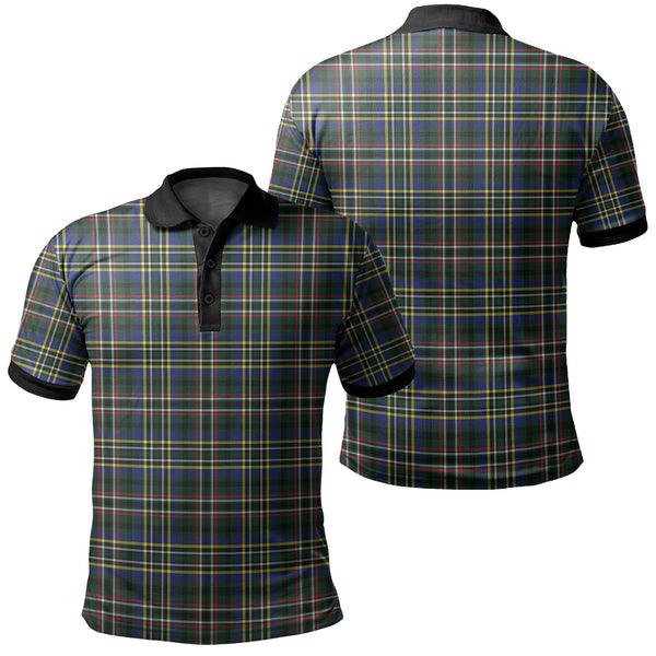 Scott Green Modern Tartan Classic Polo Shirt Black Neck 2 Style