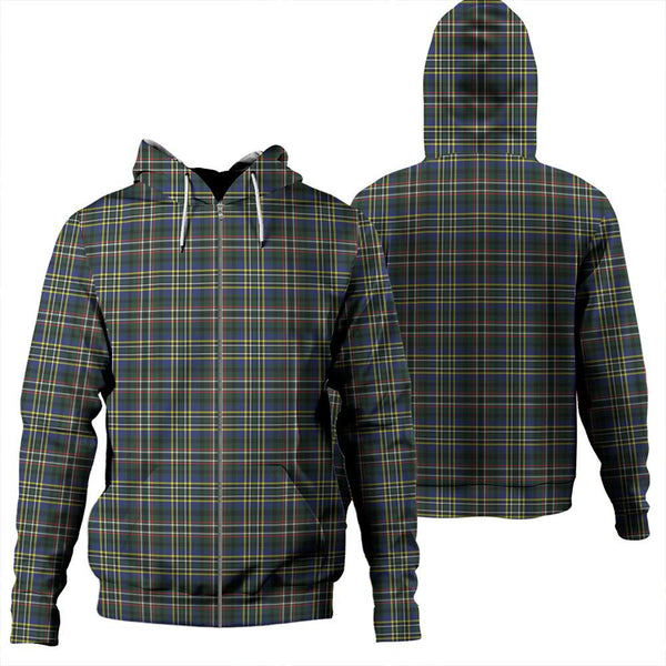 Scott Green Modern Tartan Classic Zipper Hoodie