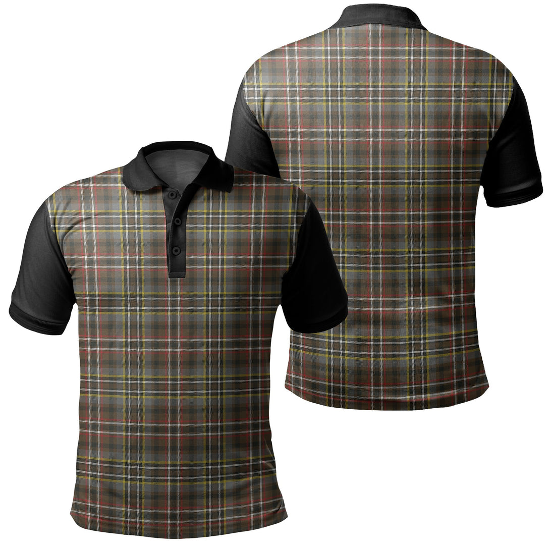 Scott Green Weathered Tartan Classic Polo Shirt Black Neck 1 Style