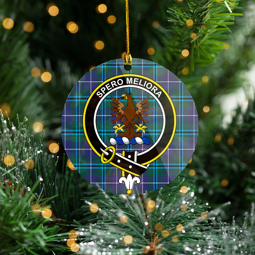 Sandilands Clan Badge Tartan Plastic Christmas Ornaments