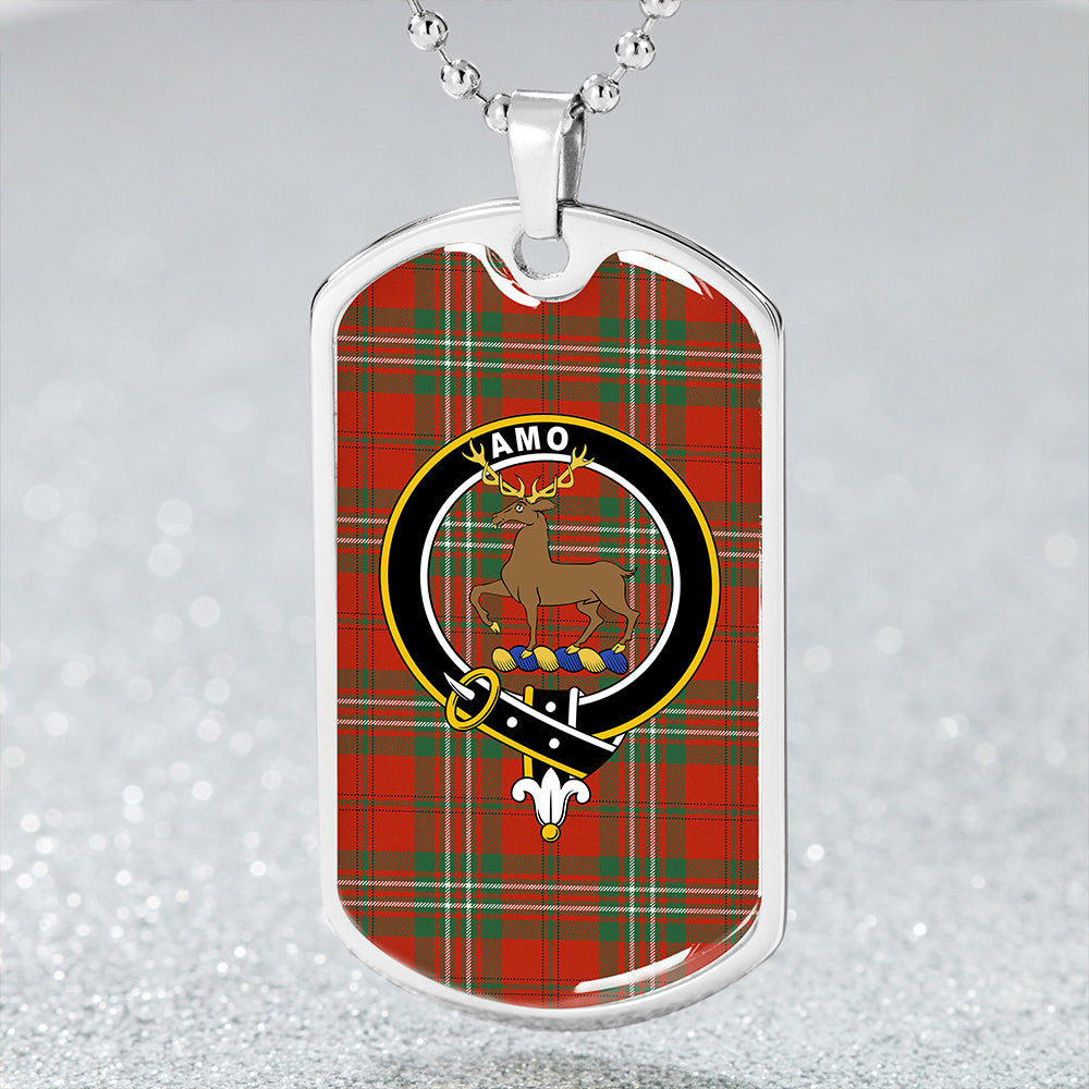 Scott Ancient Clan Badge Classic Tartan Dog Tag Necklace