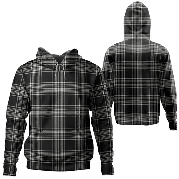 Scott Black & White Modern Tartan Classic Hoodie