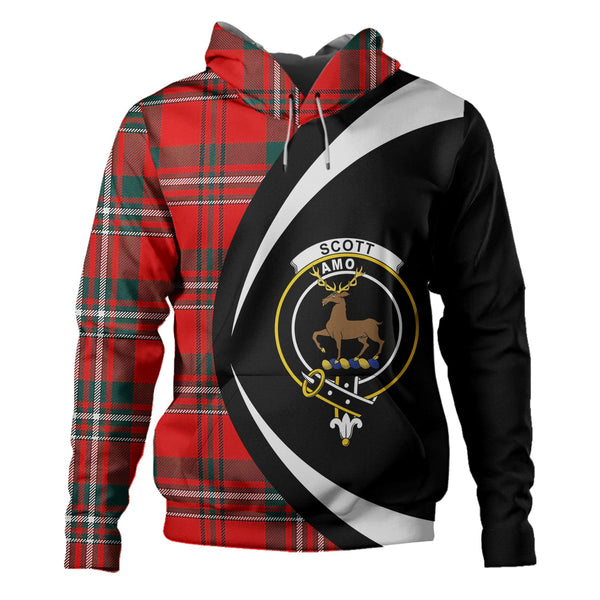 Scott Modern Clan Badge Tartan Hoodie Circle Style