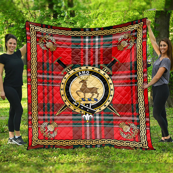 Scott Modern Clan Badge Tartan Premium Quilt Celtic Shield