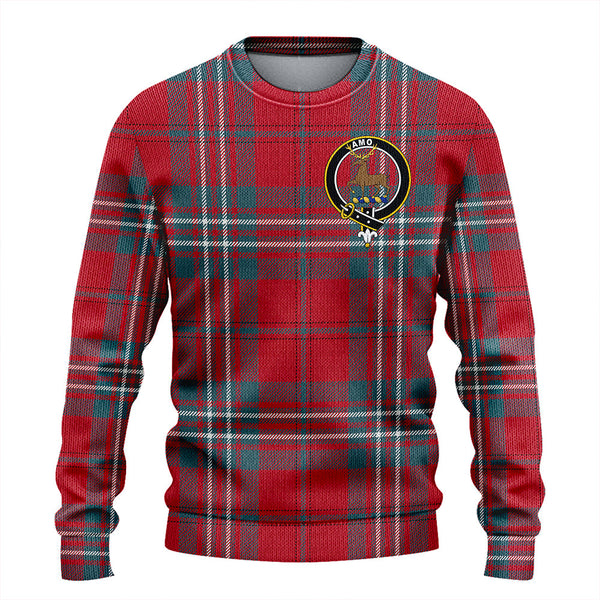 Scott Weathered Clan Badge Tartan Knitted Sweater