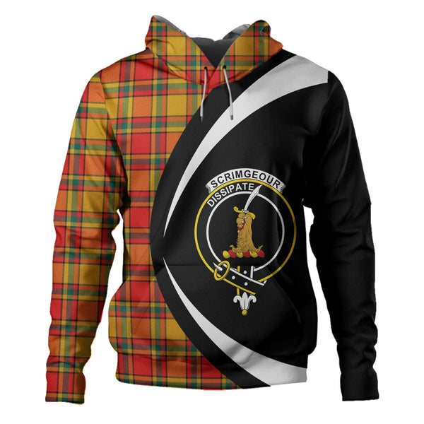 Scrimgeour of Glassary Modern Clan Badge Tartan Hoodie Circle Style