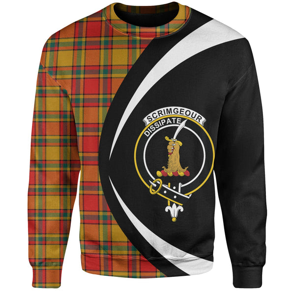 Scrimgeour of Glassary Modern Clan Badge Tartan Sweatshirt Circle Style Personalized