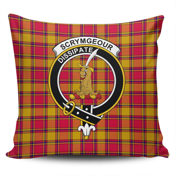 Scrymgeour Tartan Classic Crest Pillow Cover