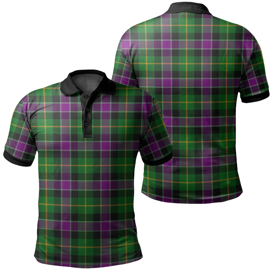 Selkirk Tartan Classic Polo Shirt Black Neck 2 Style