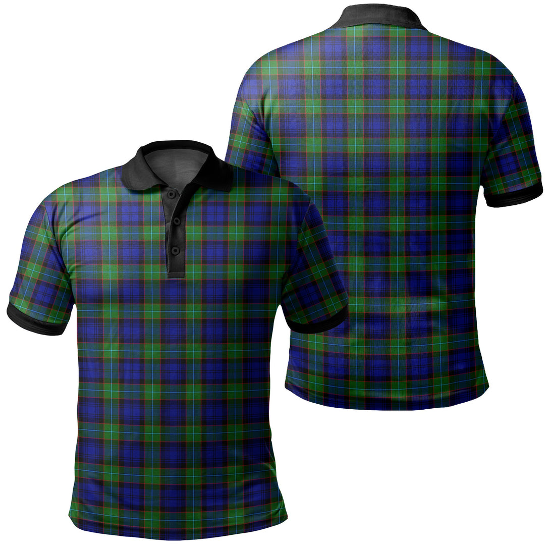 Sempill Modern Tartan Classic Polo Shirt Black Neck 2 Style