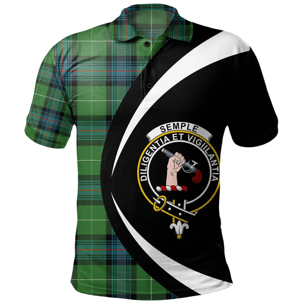 Semple Ancient Clan Badge Tartan Polo Shirt Circle Style Personalized