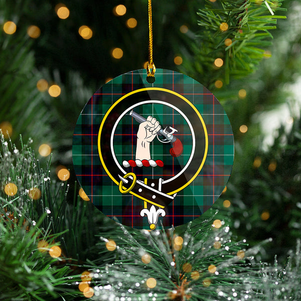 Semple Modern Clan Badge Tartan Plastic Christmas Ornaments