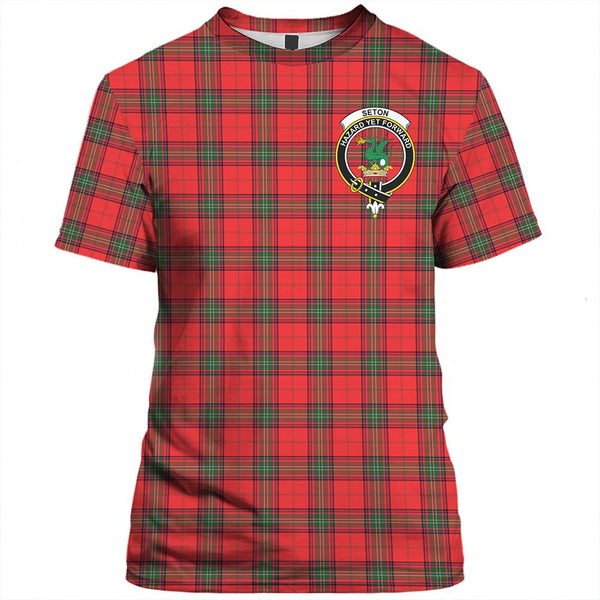 Seton Modern Tartan Classic Crest T-Shirt