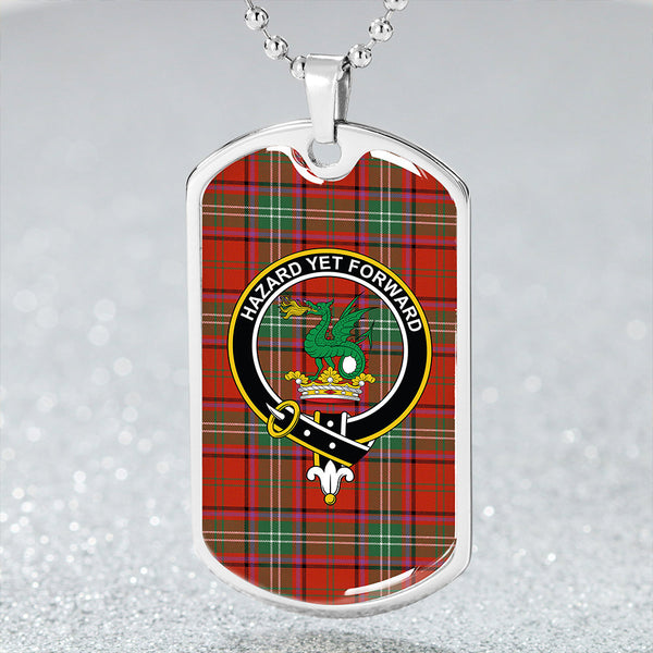 Seton Ancient Clan Badge Classic Tartan Dog Tag Necklace