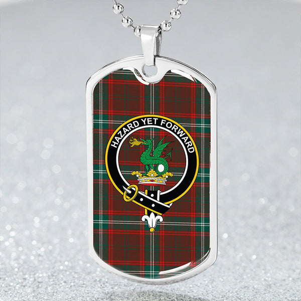 Seton Hunting Modern Clan Badge Classic Tartan Dog Tag Necklace