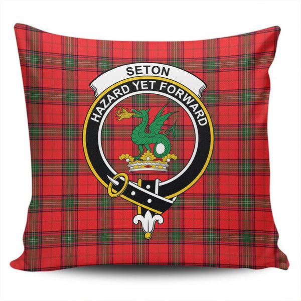 Seton Modern Tartan Classic Crest Pillow Cover