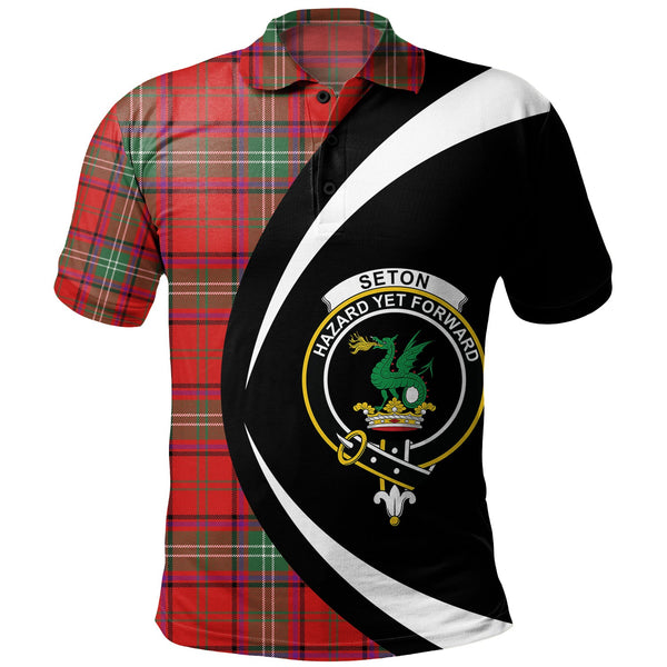 Seton Modern Clan Badge Tartan Polo Shirt Circle Style Personalized