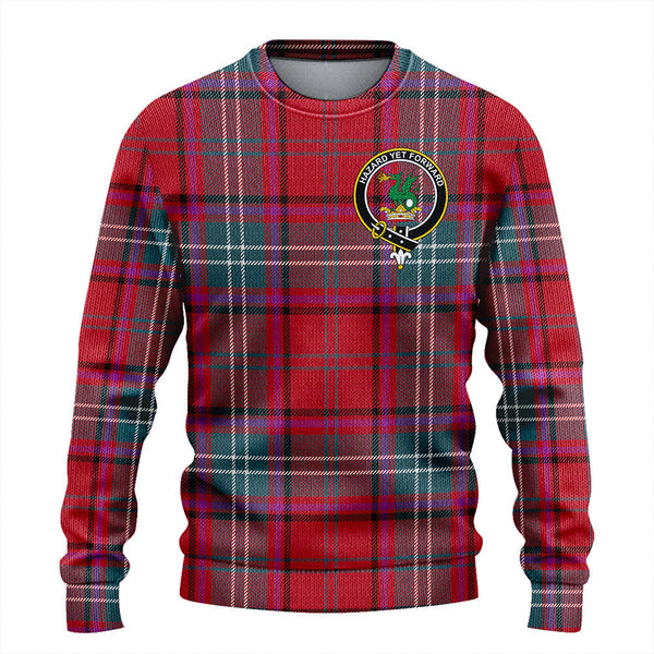 Seton Weathered Clan Badge Tartan Knitted Sweater