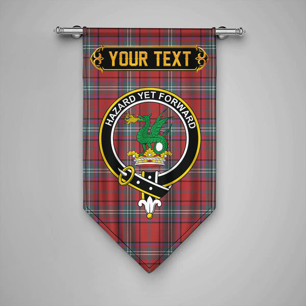 Seton Weathered Clan Badge Tartan Gonfalon Personalize