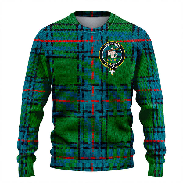 Shaw Ancient Clan Badge Tartan Knitted Sweater