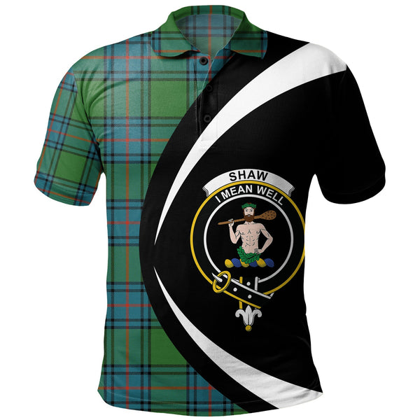 Shaw Ancient Clan Badge Tartan Polo Shirt Circle Style Personalized