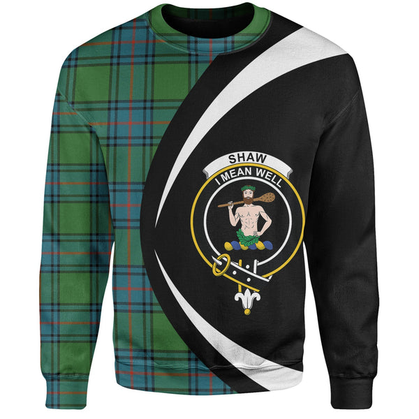 Shaw Ancient Clan Badge Tartan Sweatshirt Circle Style Personalized