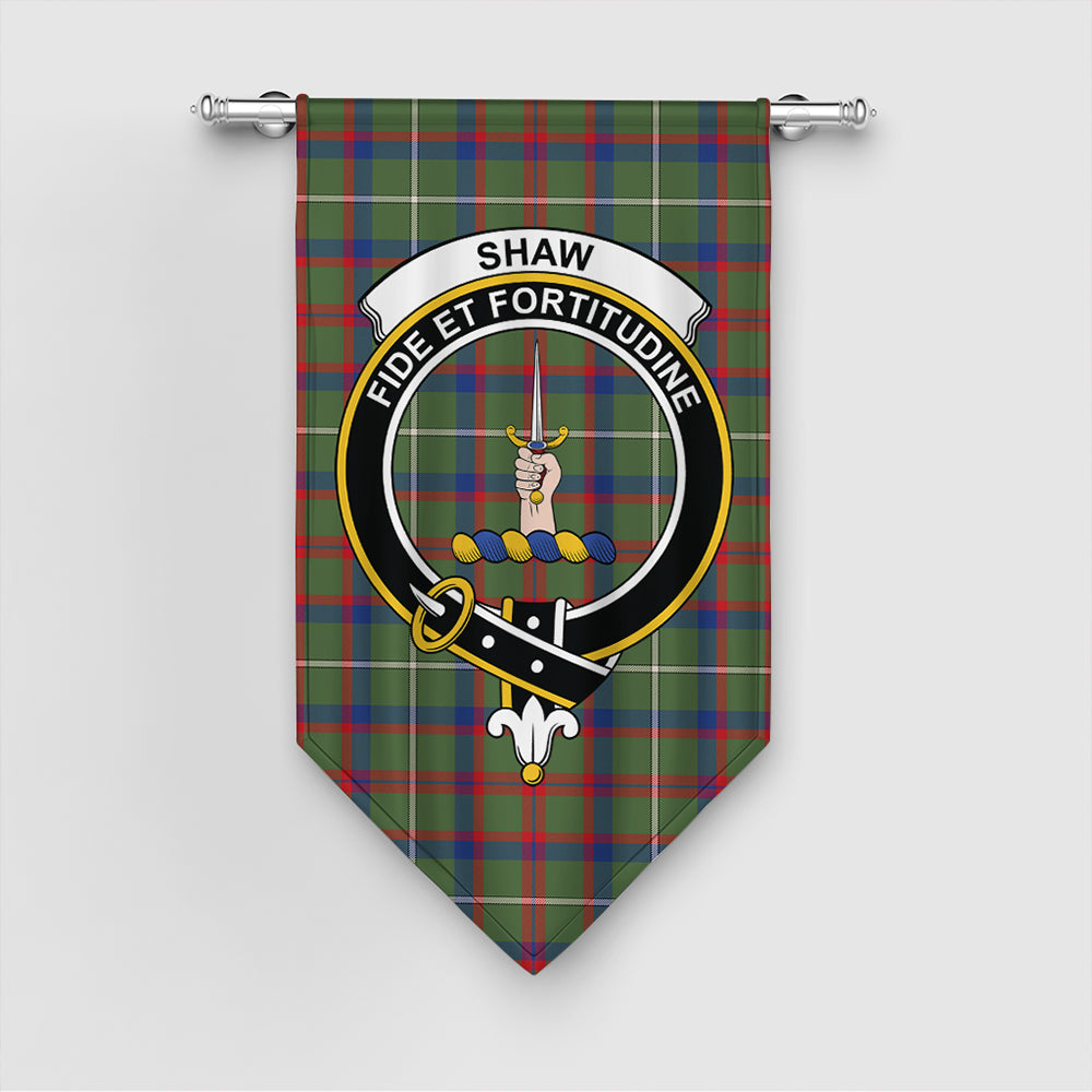 Shaw Green Modern Tartan Classic Crest Gonfalon