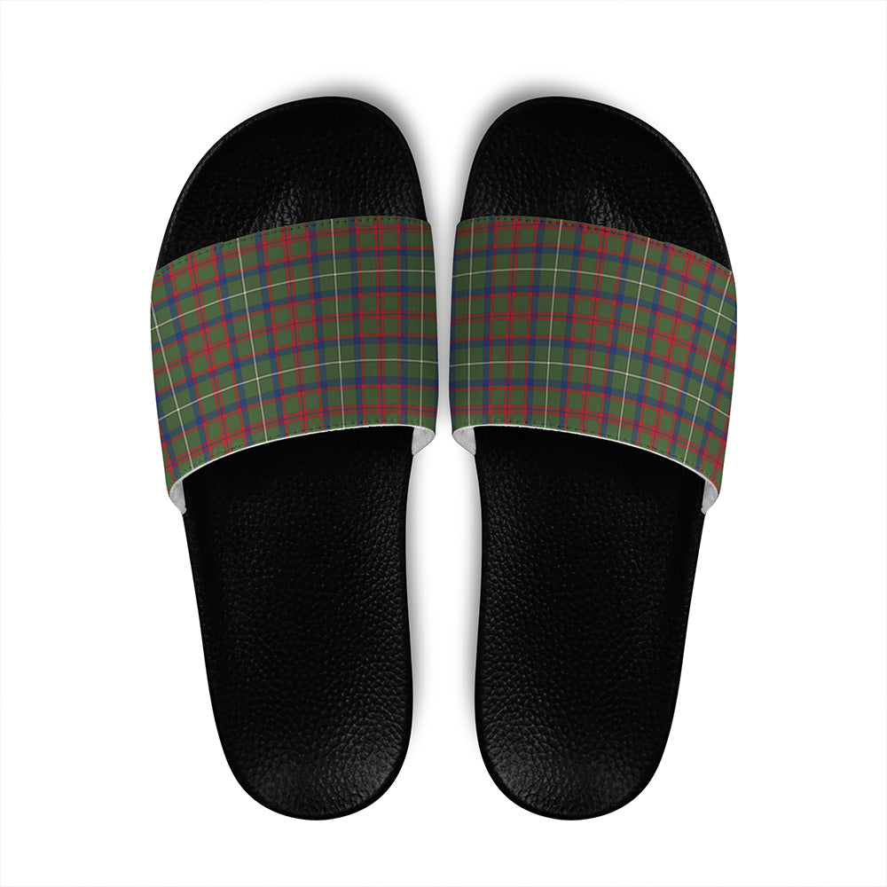 Shaw Green Modern Tartan Classic Slide Sandals