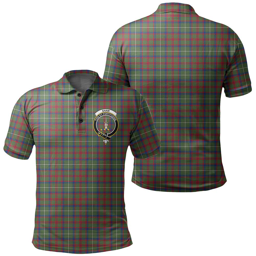 Shaw Green Modern Tartan Classic Crest Polo Shirt