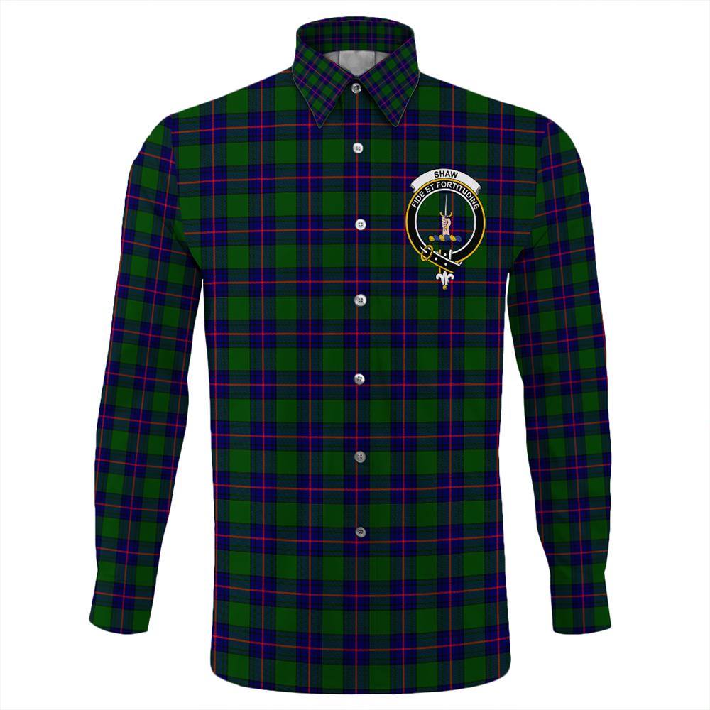 Shaw Modern Tartan Classic Crest Long Sleeve Button Shirt