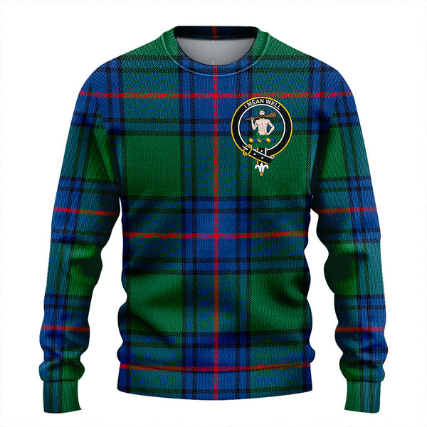 Shaw Modern Clan Badge Tartan Knitted Sweater