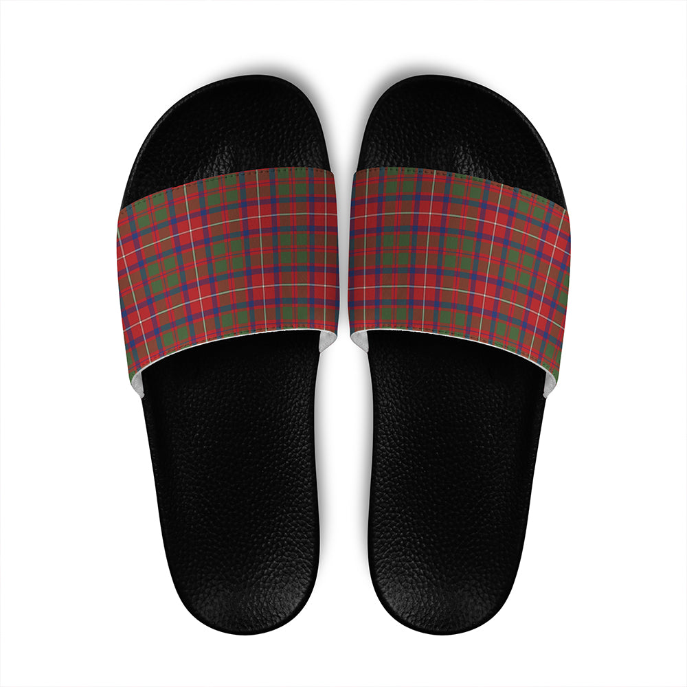 Shaw Red Modern Tartan Classic Slide Sandals