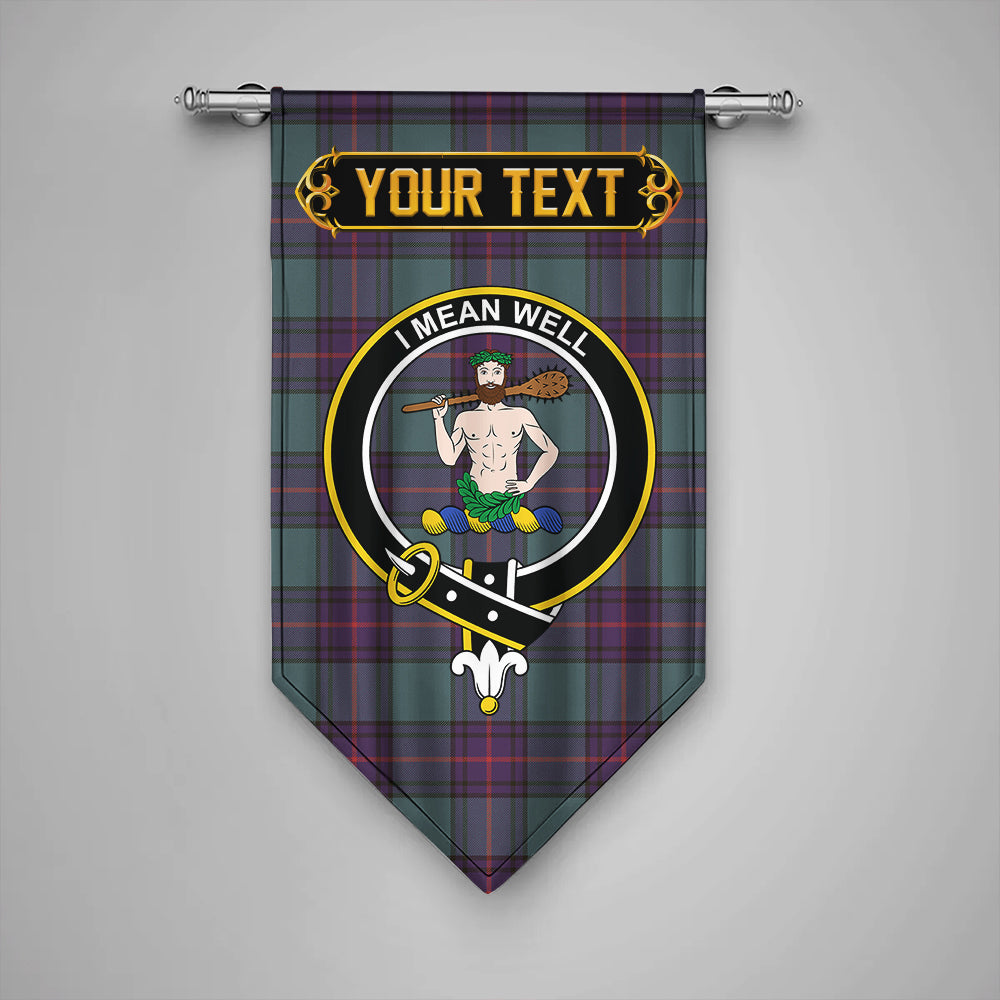 Shaw Weathered Clan Badge Tartan Gonfalon Personalize