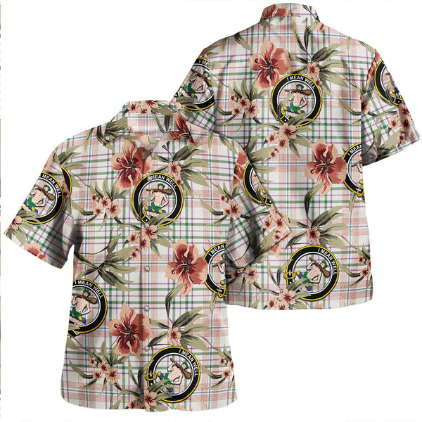 Shaw Women's Dress Ancient Clan Badge Tartan Aloha Hawaiian Shirt Tropical Old Style