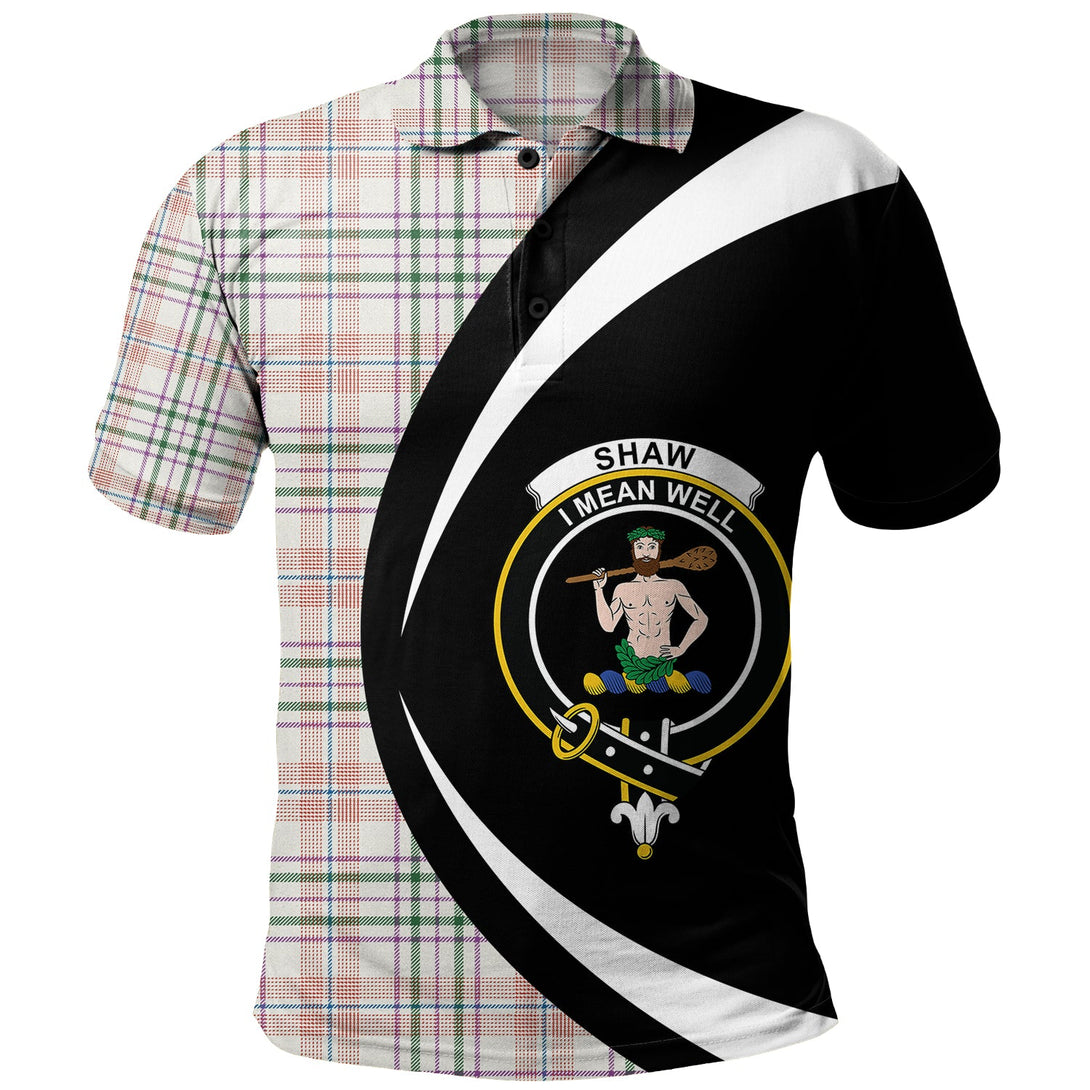 Shaw Women's Dress Ancient Clan Badge Tartan Polo Shirt Circle Style Personalized