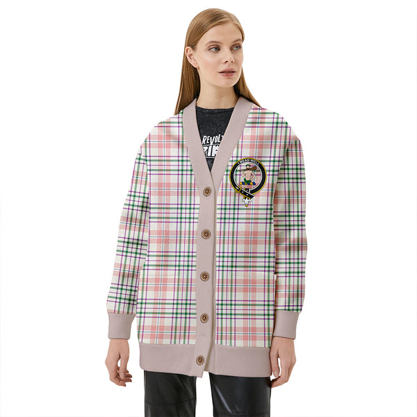 Shaw Women's Dress Modern Clan Badge Tartan V-neck Cardigan